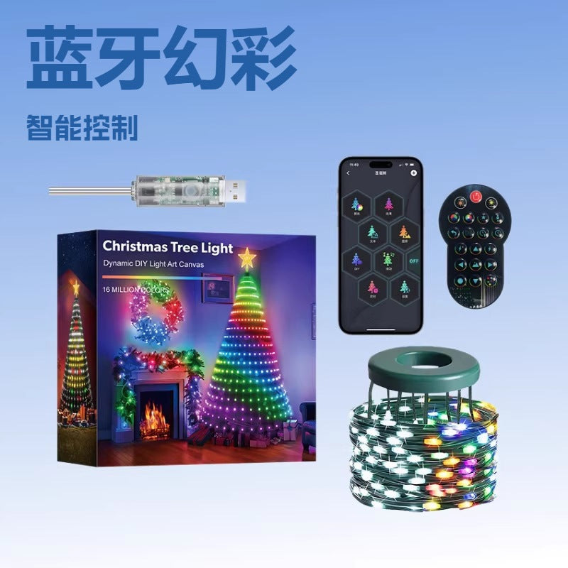Bluetooth Smart Christmas Tree String Lights – 400 LED, App-Controlled, Colour Changing, USB