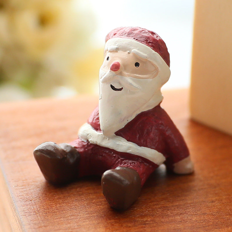 Christmas Tree Elk Doll Ornaments Set – Resin Cute Festive Decorations, Scene Décor Gift
