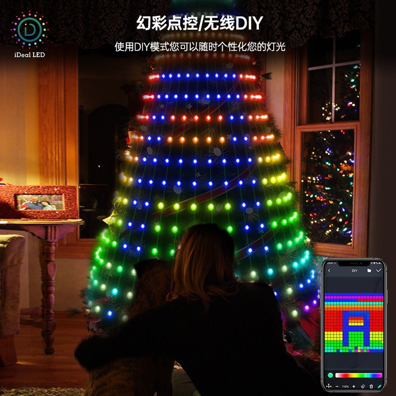 Bluetooth Smart Christmas Tree String Lights – 400 LED, App-Controlled, Colour Changing, USB