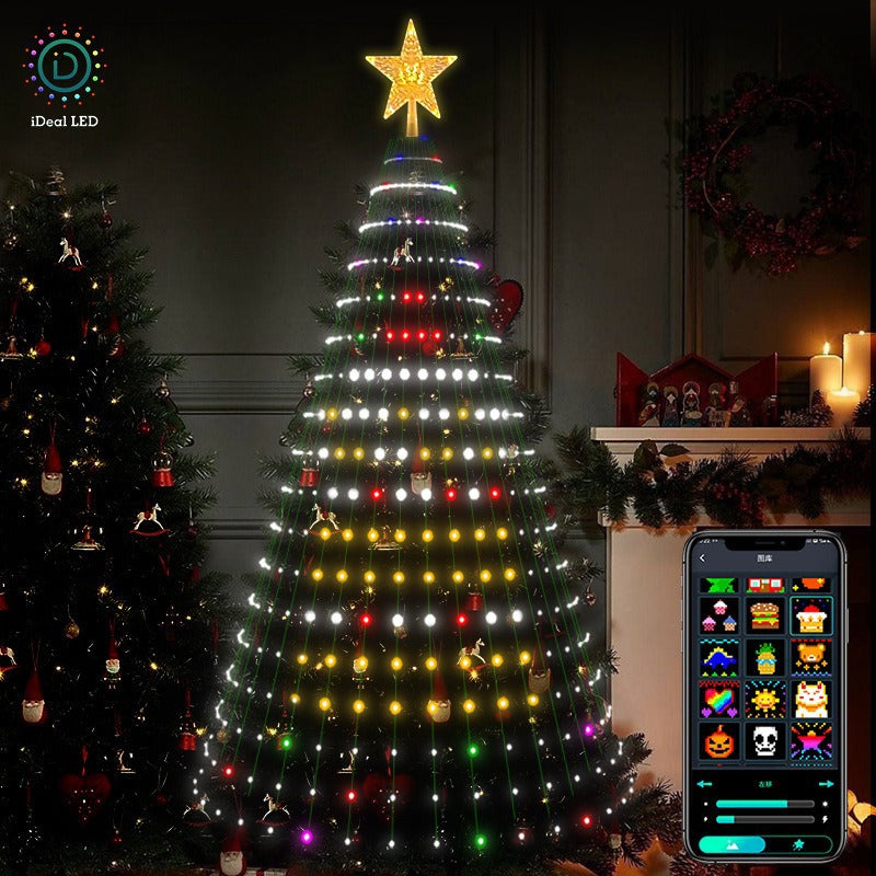 Bluetooth Smart Christmas Tree String Lights – 400 LED, App-Controlled, Colour Changing, USB