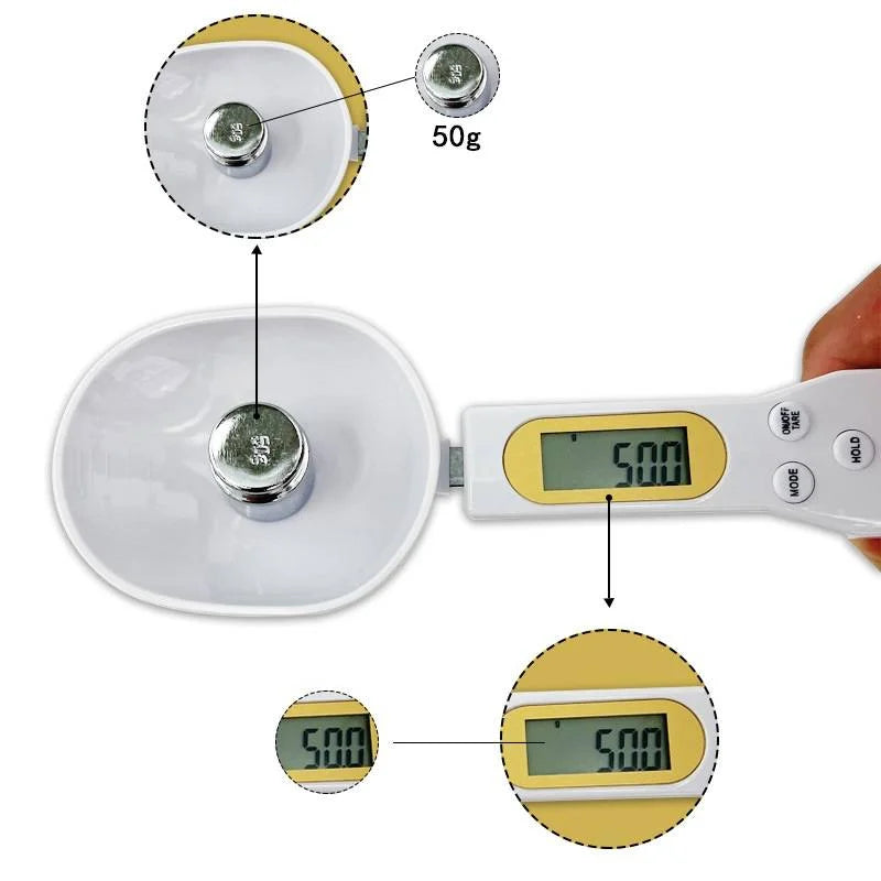Digital Measuring Spoon Scale – 500g / 0.1g Precision, LCD Display, CE Certified, Kitchen Baking Tool