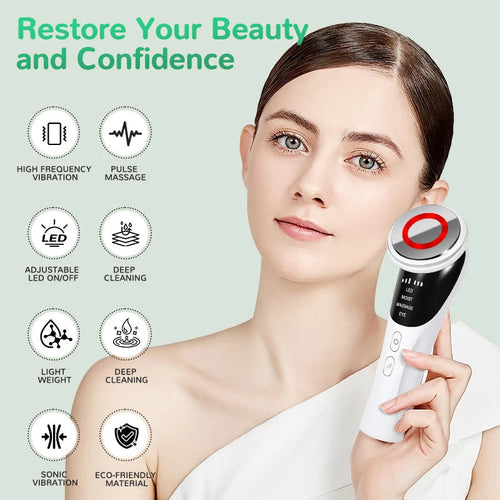 3-in-1 Face & Neck Beauty Device – EMS, Hot & Cold Modes, LED, Anti-Ageing