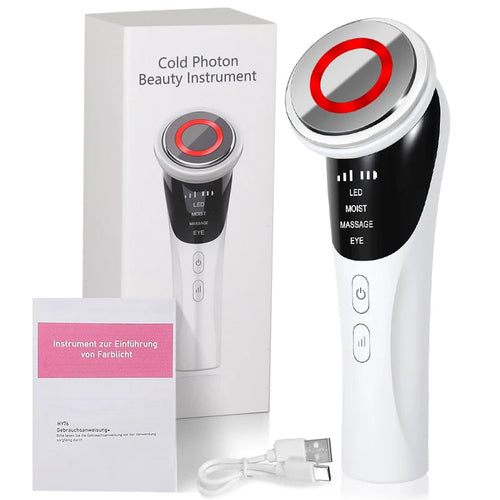 3-in-1 Face & Neck Beauty Device – EMS, Hot & Cold Modes, LED, Anti-Ageing