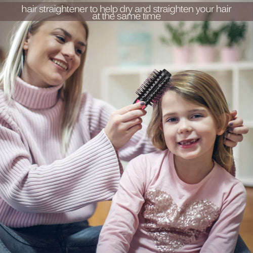 2-in-1 Hot Air Brush Hair Dryer – Ionic, 1000W, 3 Heat Settings, UK Plug