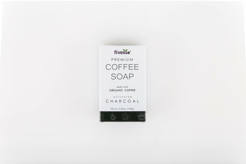 Activated Charcoal Coffee Soap Bar – Organic, Exfoliating, Vegan & Cruelty-Free, 3.65oz