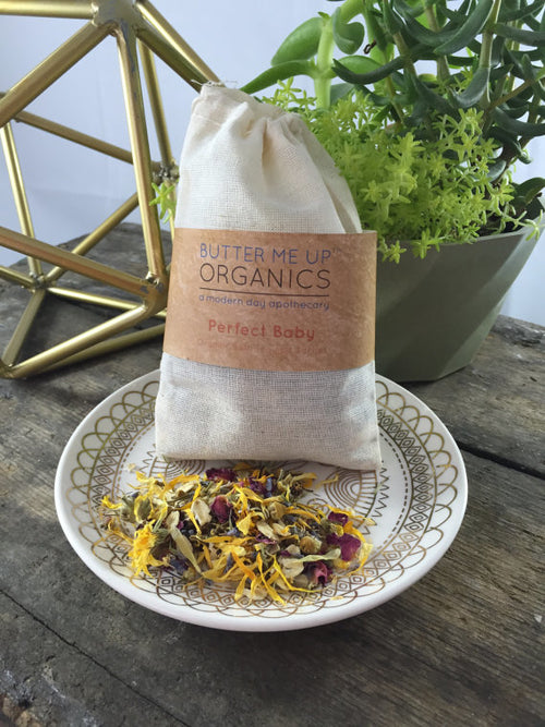 Organic Baby Bath Tea Sachet – Lavender, Chamomile, Rose & Calendula, Calming & Soothing