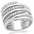 Rhodium Plated Brass Ring – AAA Grade Clear CZ, Classic Style