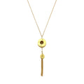 Recycled Brass Bullet & Bombshell Tassel Necklace – Handmade, Fair Trade, Cambodia